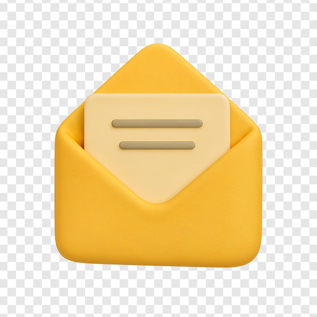Icône 3D du message de l'enveloppe