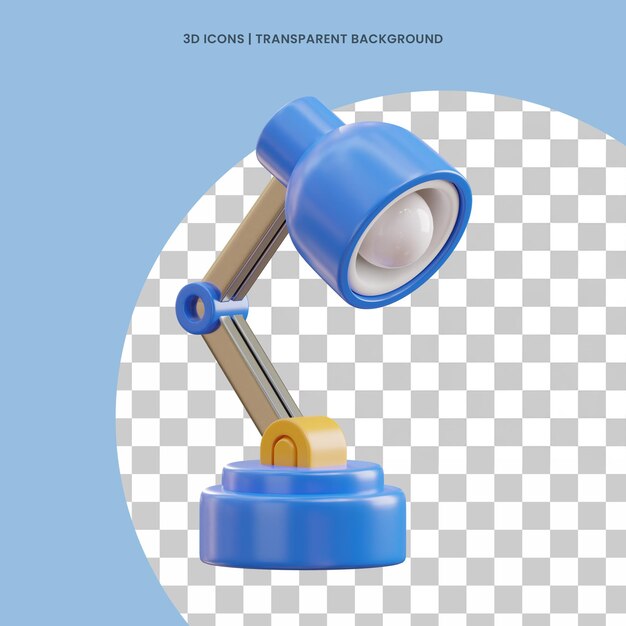 L'icône 3D du meuble de la lampe de bureau