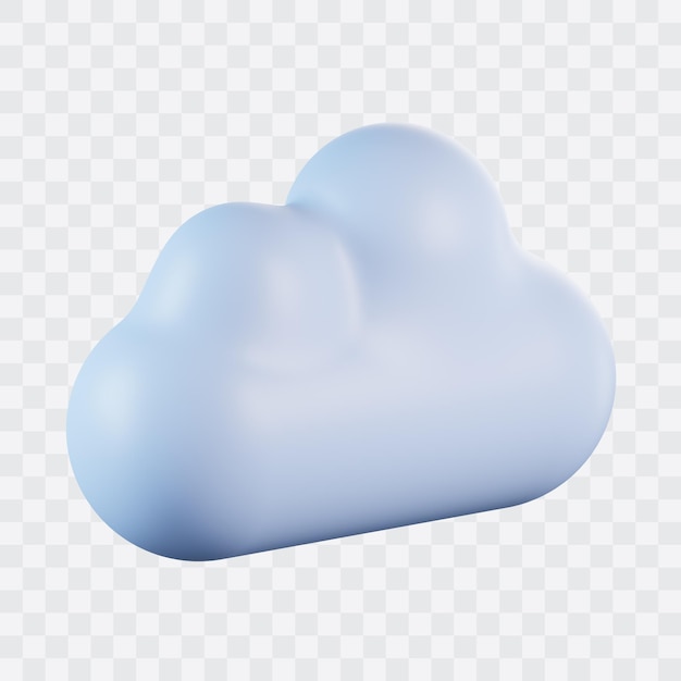 PSD icône 3d du nuage de cumulus