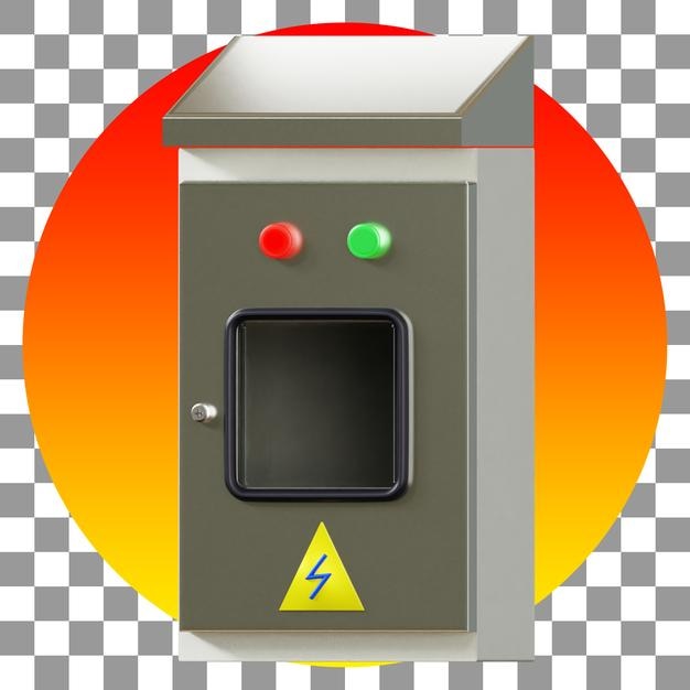 Icône 3D du panneau de la boîte électrique