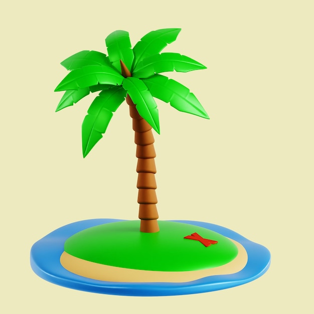 Icône 3D du pirate et du trésor