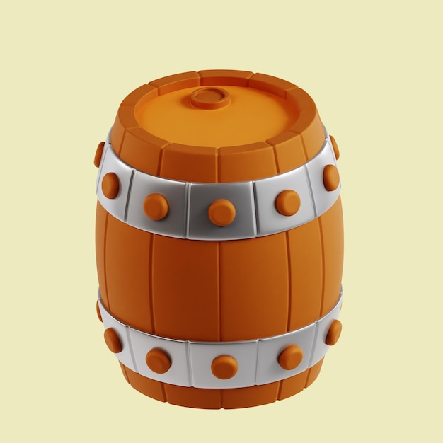 Icône 3D du pirate et du trésor