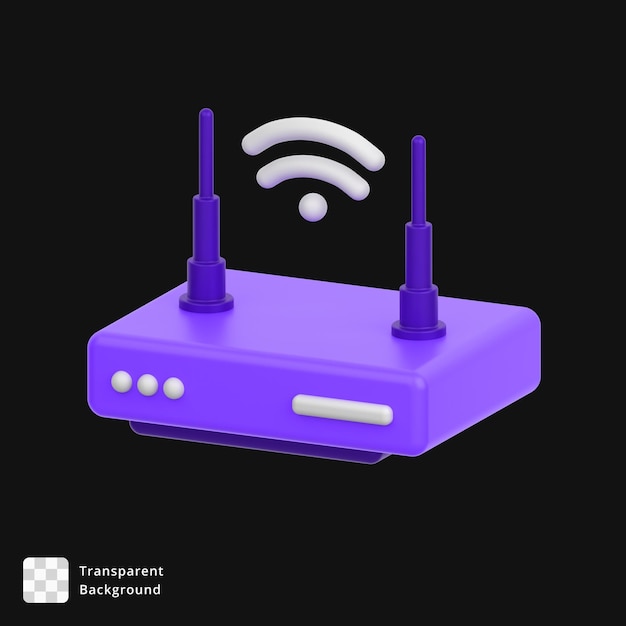 Icône 3D du routeur WIFI