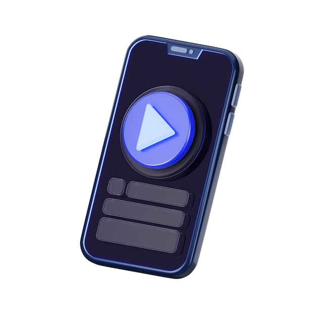 Icône 3D du smartphone