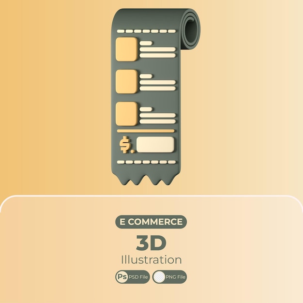 Icône 3D e commerce illustration site web portable portable