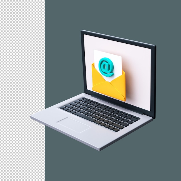PSD icône 3d de l'enveloppe et du courrier électronique