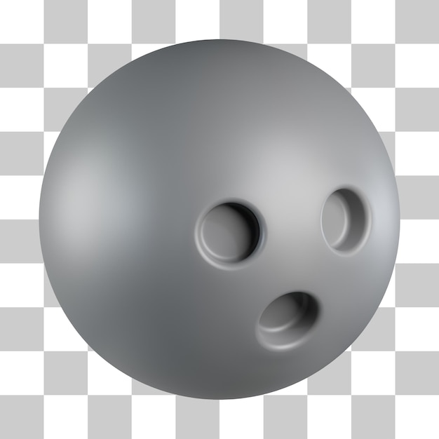 PSD icône 3d d'équipement de boule de bowling