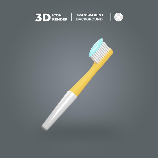 PSD Ícone 3d escova de dentes