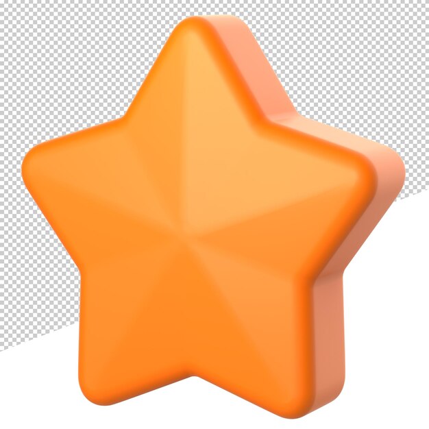 ícone 3d estrela de ilustração de renderização 3d