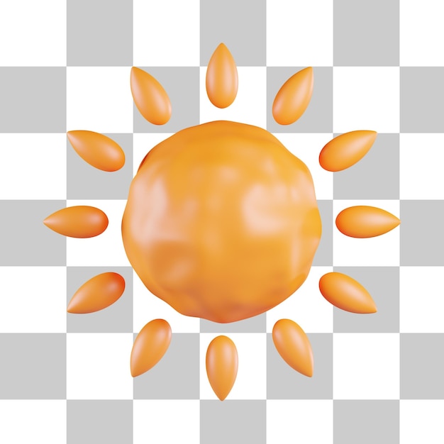 PSD icône 3d de l'étoile du soleil