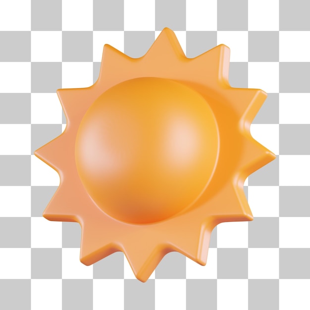 PSD icône 3d de l'étoile solaire