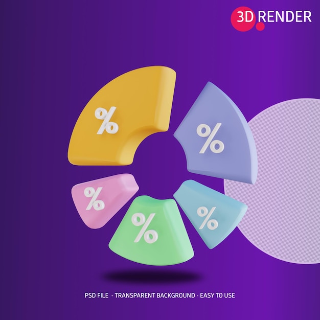 ícone 3d financeiro