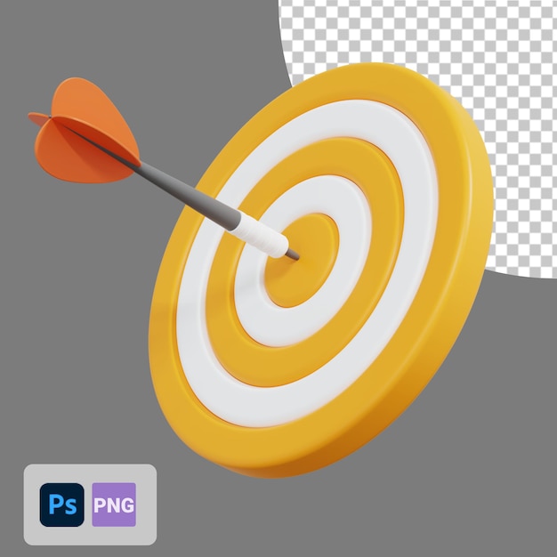 Icône 3d de fléchettes