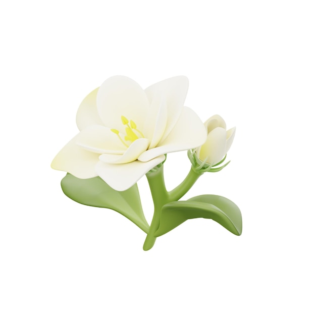 PSD icône 3d de fleur de jasmin pour des fleurs