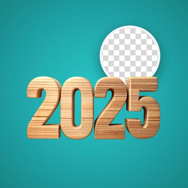 PSD icône 3d avec un fond transparent 2025