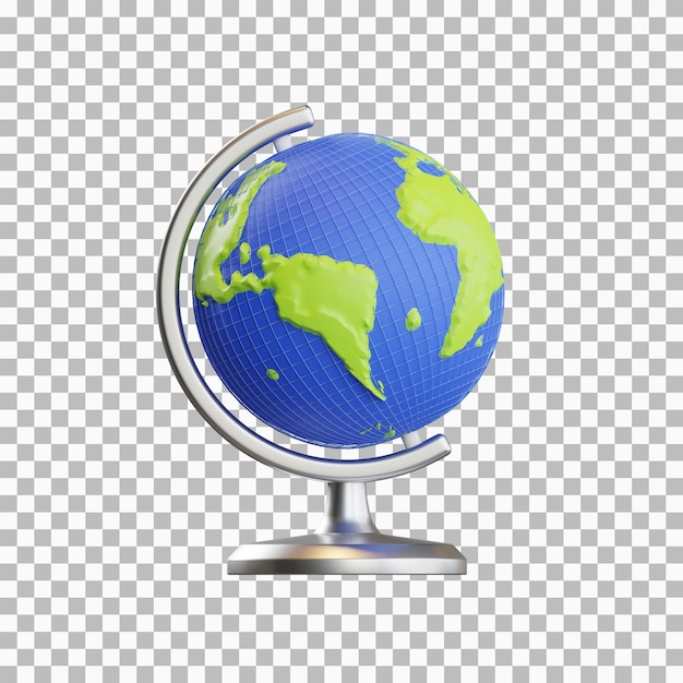 PSD icône 3d globe isolé