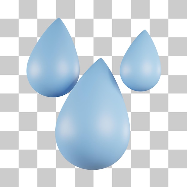 PSD icône 3d goutte d'eau