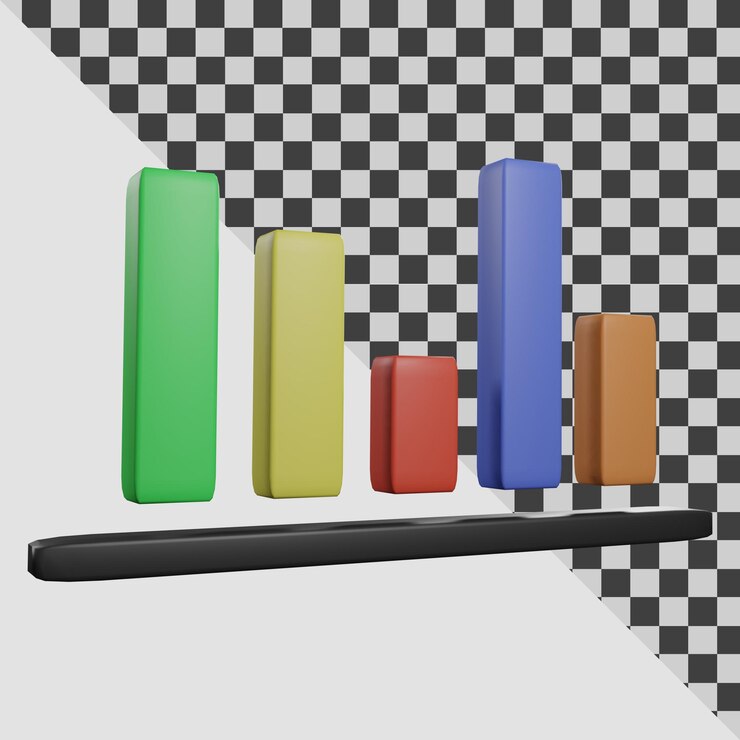 PSD icône 3d graphique