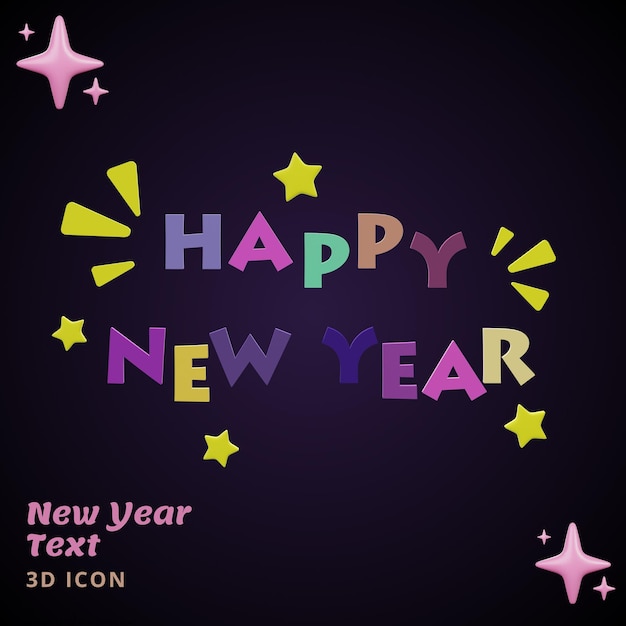 icône 3D gratuite de la nouvelle année