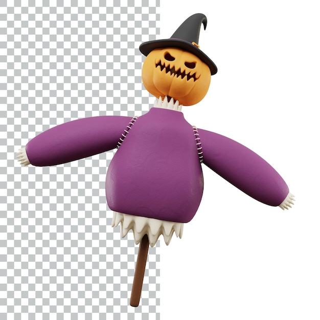 Icône 3D d'Halloween pour le rendu de la conception d'actifs Illustration d'icône 3D