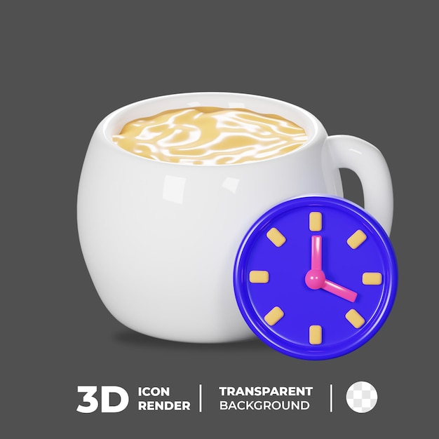 Icône 3d Heure Du Café