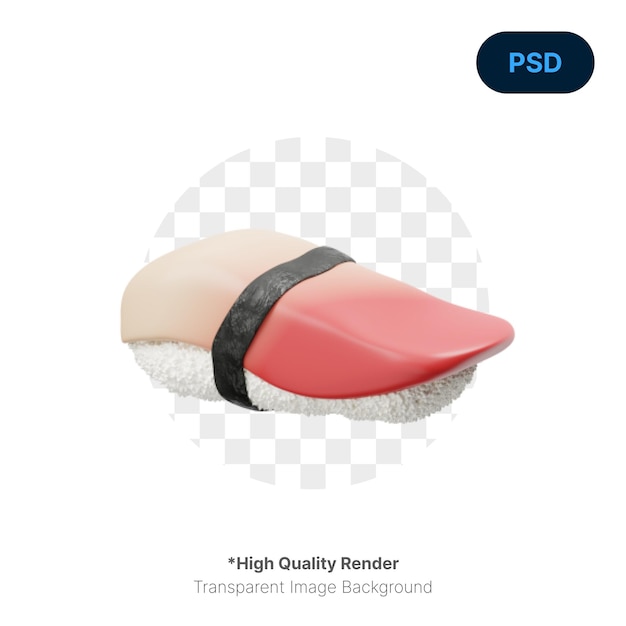 PSD icône 3d hokkigai sushi psd premium