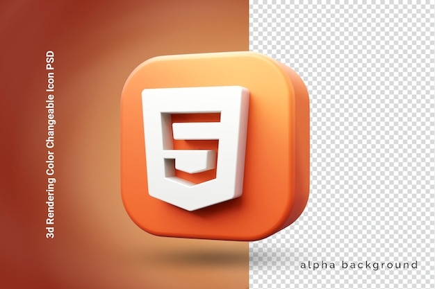 Icône 3d Html | PSD Premium