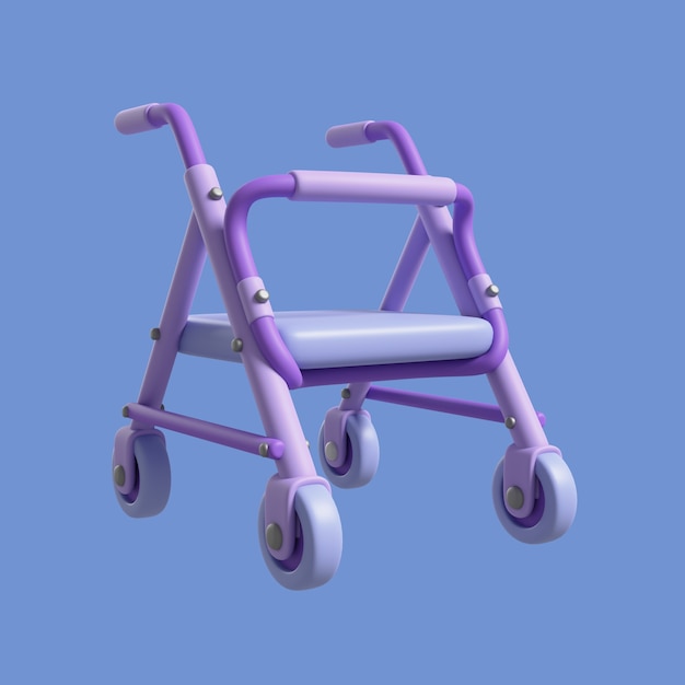 PSD Ícone 3d idoso com cadeira de rodas