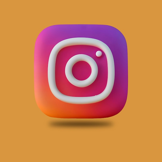 PSD icône 3d d'instagram par psd