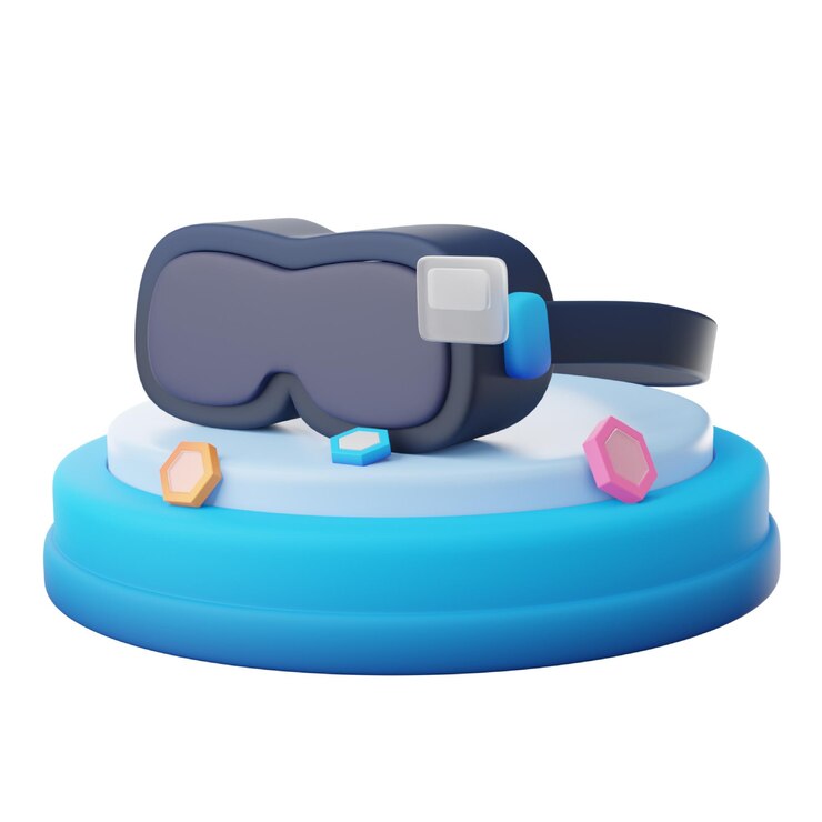 PSD icône 3d de lunettes vr pour le métaverse