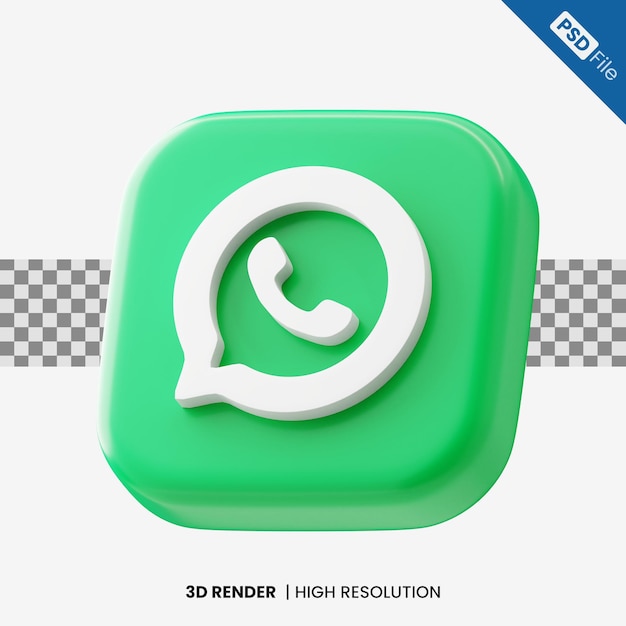 Icône 3d Des Médias Sociaux Whatsapp