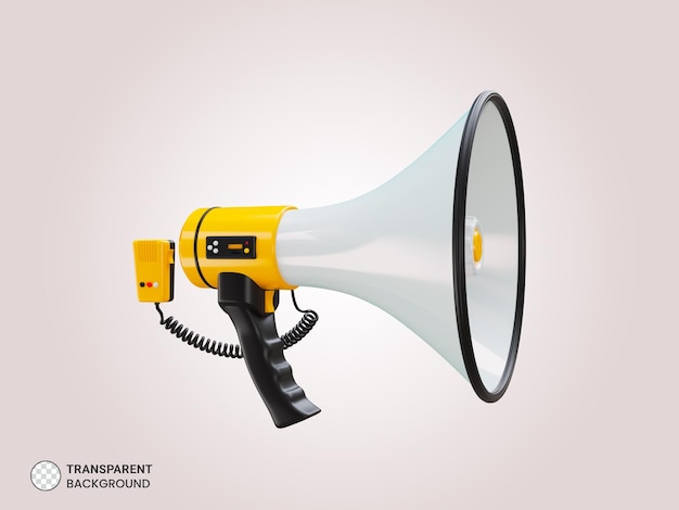 ícone 3d megafone portátil