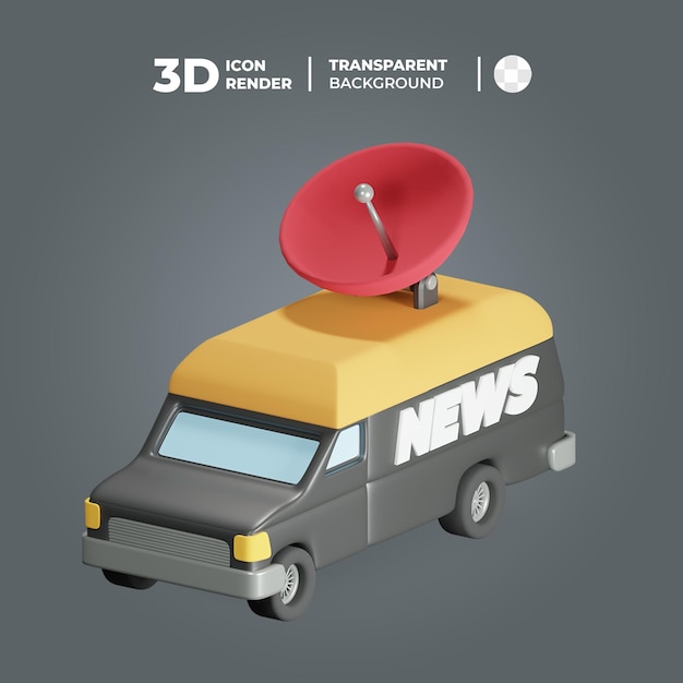 Icône 3d News Van