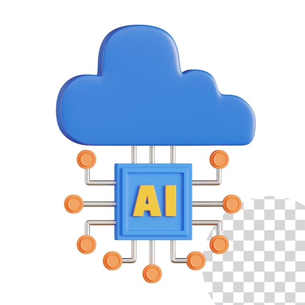 PSD icône 3d nuage ai