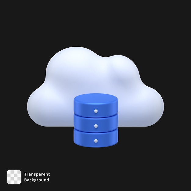 PSD icône 3d d'un nuage