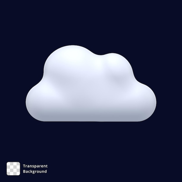 PSD icône 3d d'un nuage