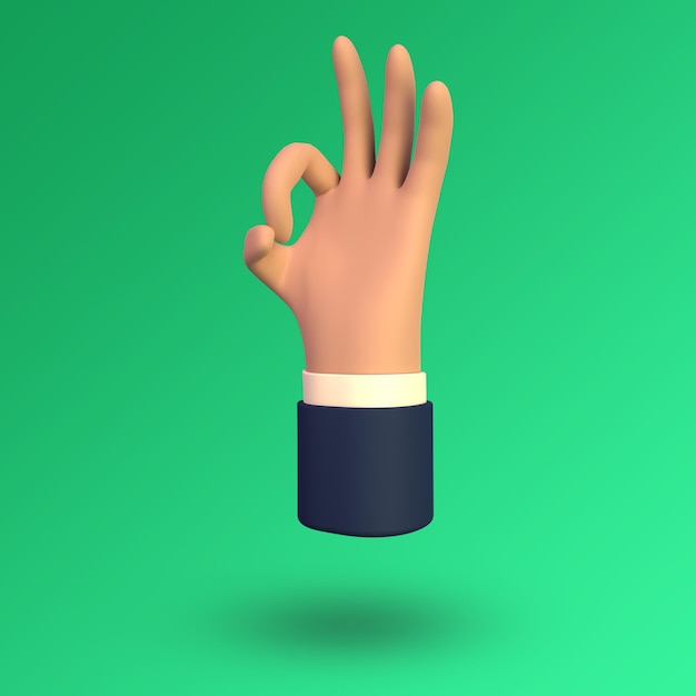 PSD Ícone 3d oke hands