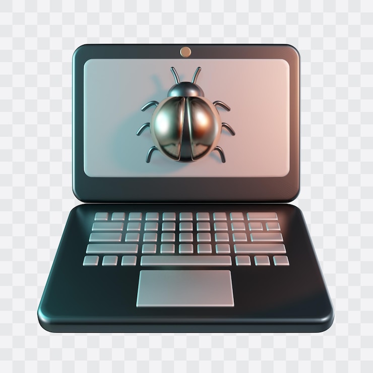 PSD icône 3d de l'ordinateur portable