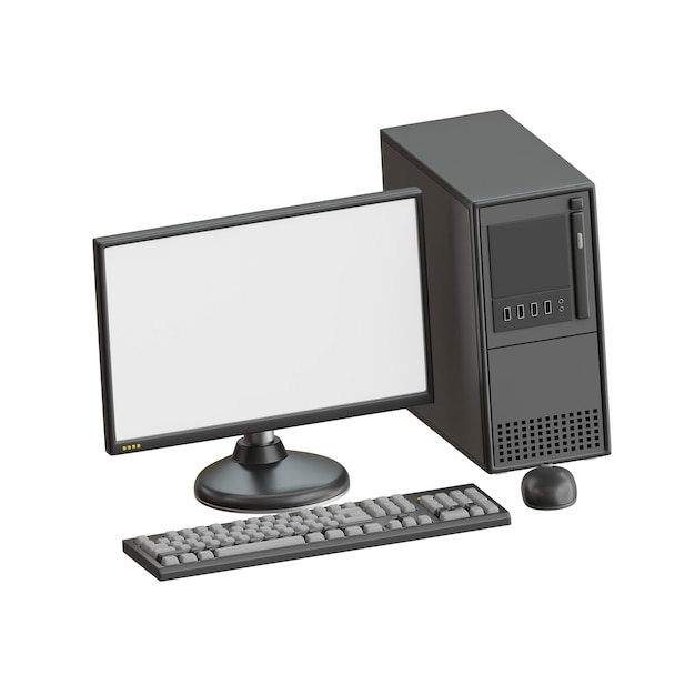 Icône 3D de l'ordinateur