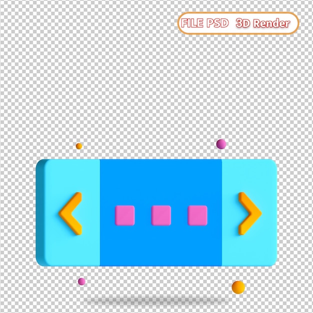 PSD icône 3d de pagination