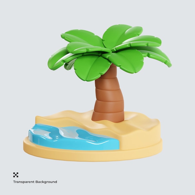 Icône 3d palmier