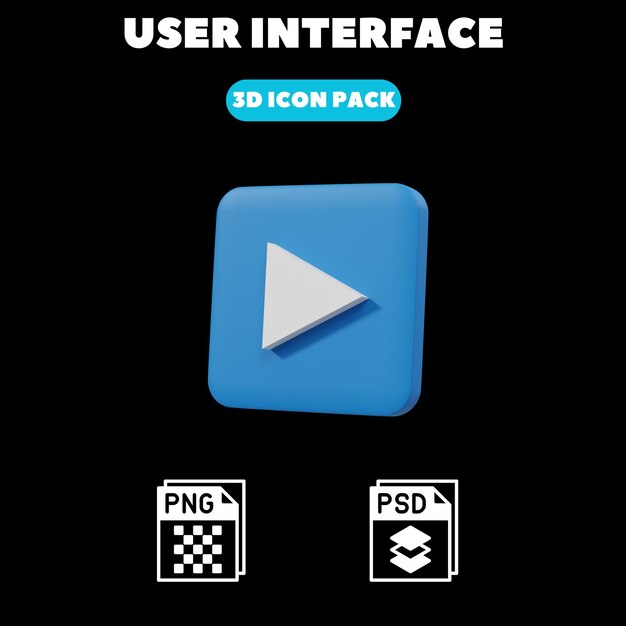 Ícone 3d para interface do usuário