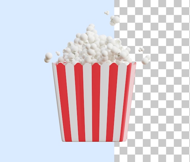 Icône 3d de pop-corn