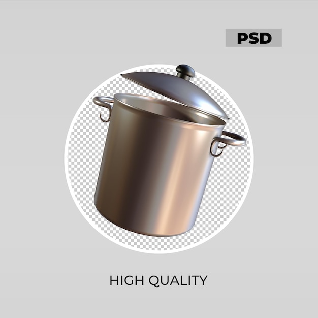 PSD icône 3d pot de cuisine look 2