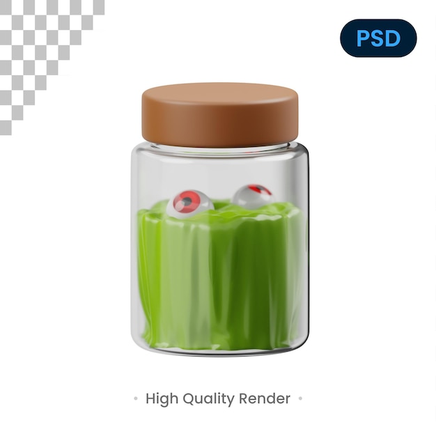 Icône 3d De Pot D'oeil Psd Premium