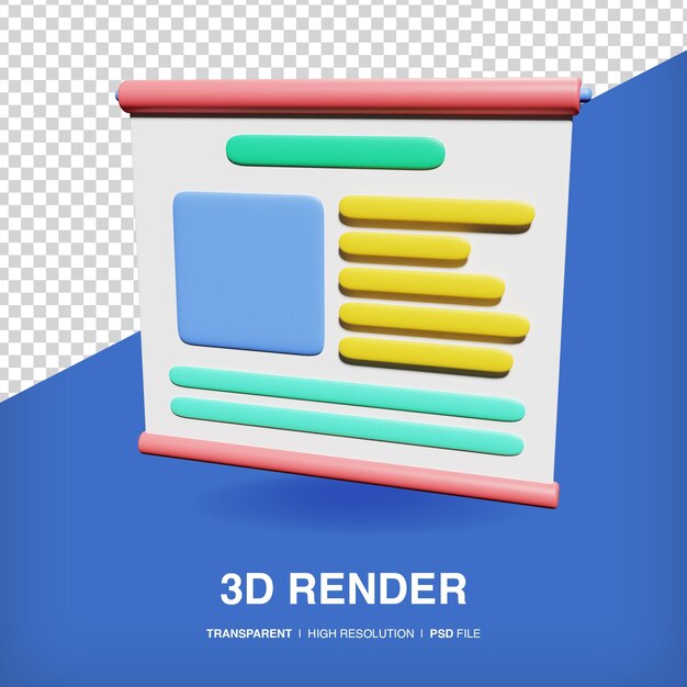 PSD icône 3d de présentation