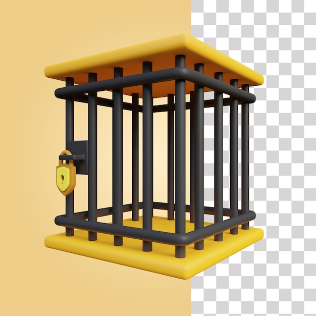PSD icône 3d de la prison
