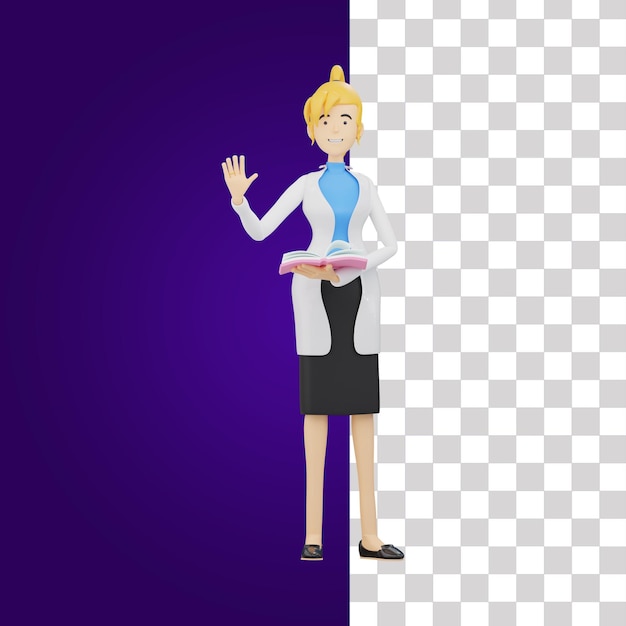 Icône 3D de professeur d'école