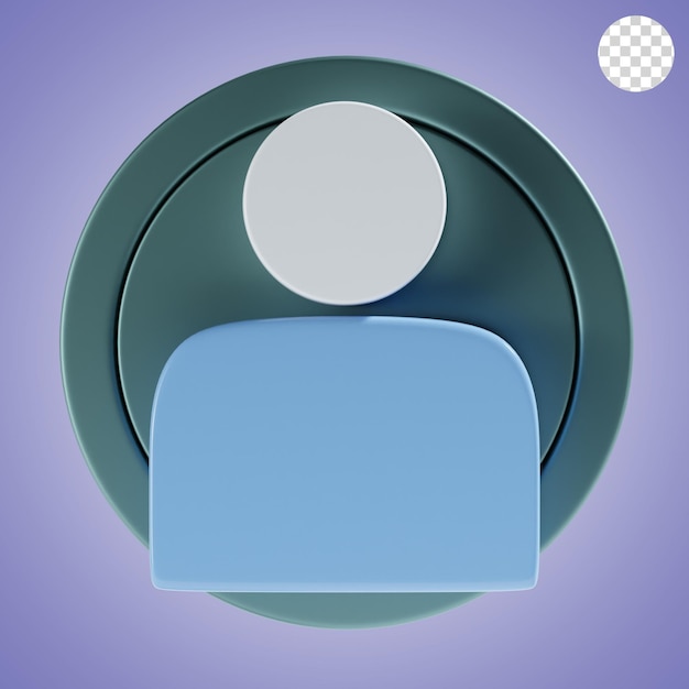 Icône 3D et profil d'illustration