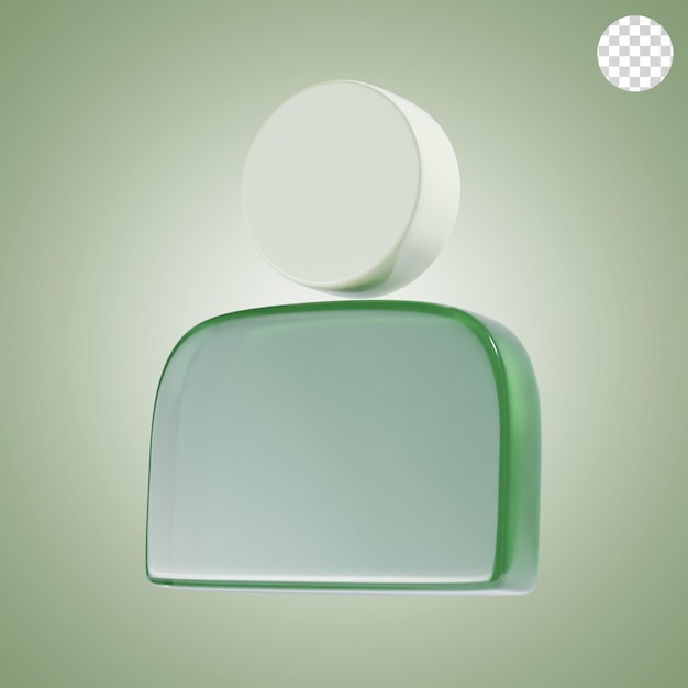 Icône 3D et profil d'illustration